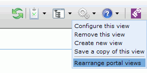 Rearrange portal views menu