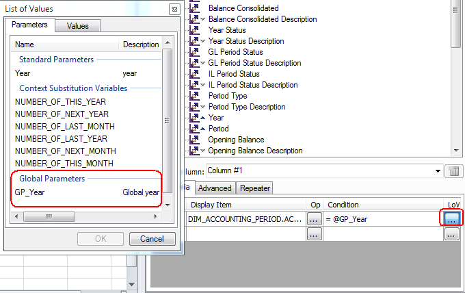 Global BA Parameters