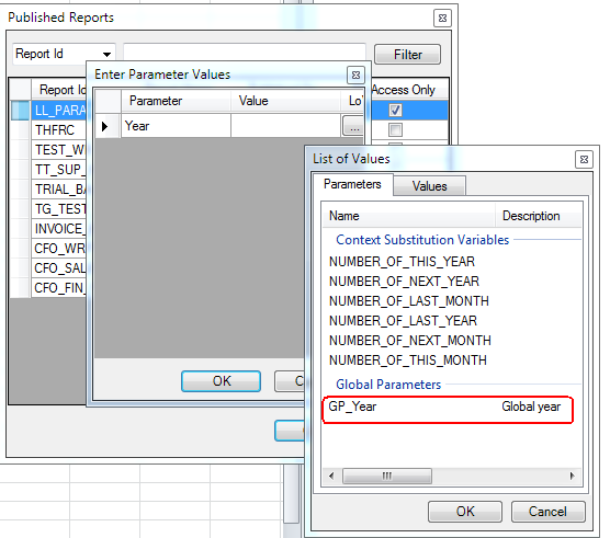 Global BA Parameters