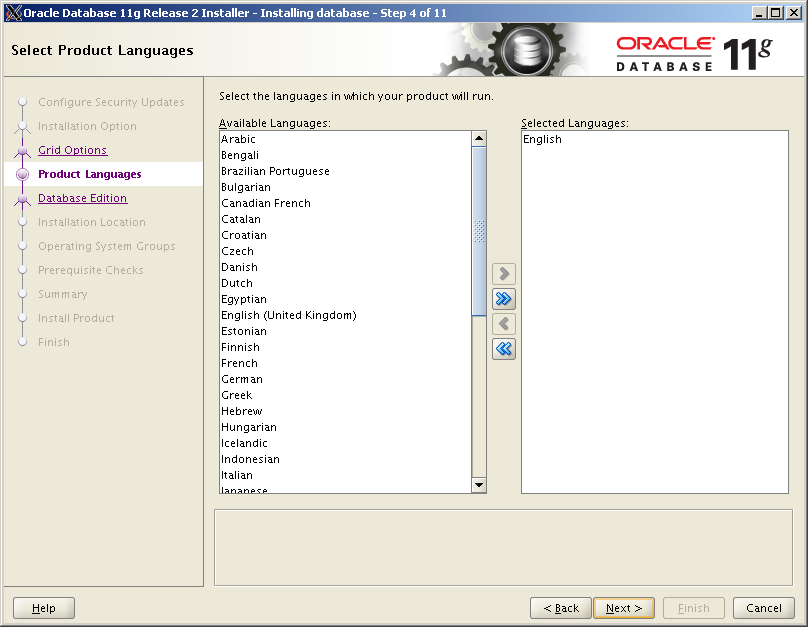 Install Oracle11gR2 Standard Edition Software