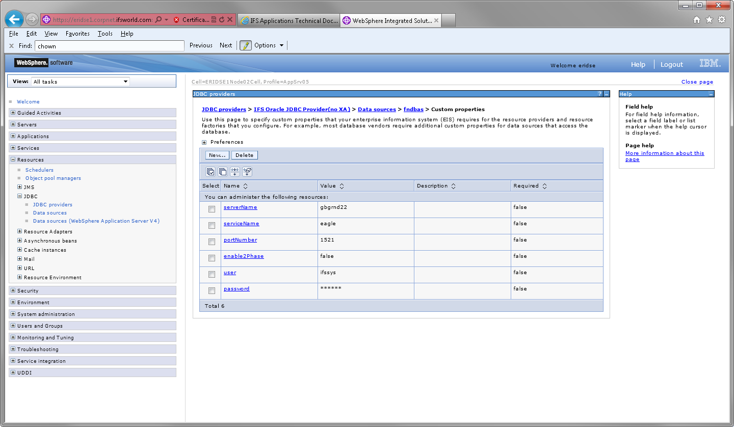 Manually Configure WebSphere for Extended Server