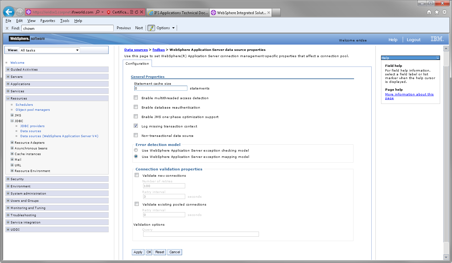 Manually Configure WebSphere for Extended Server
