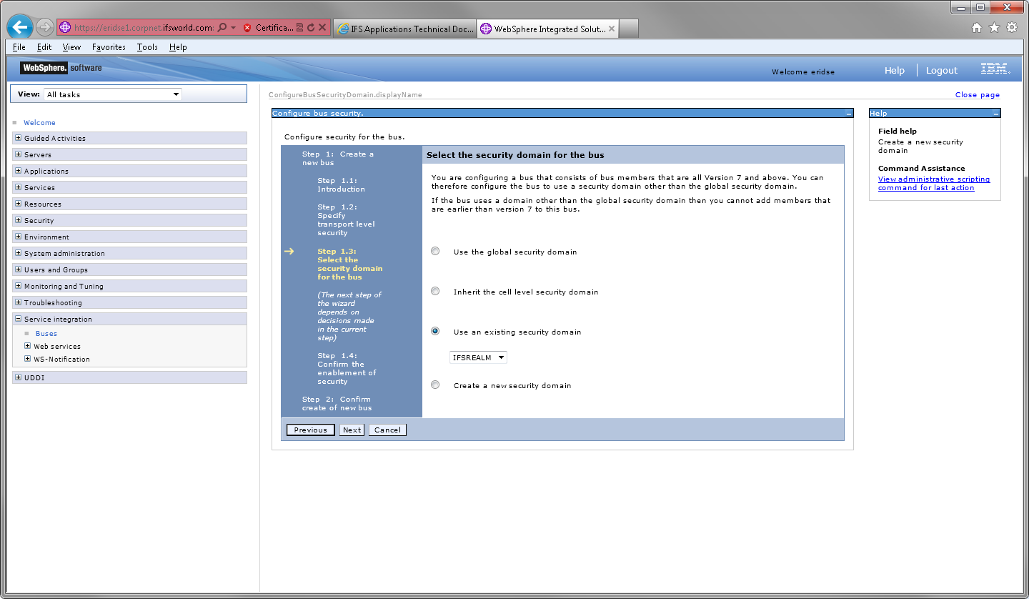 Manually Configure WebSphere for Extended Server