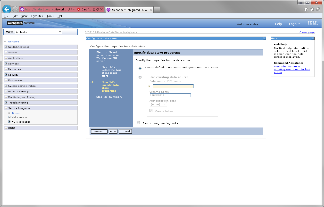 Manually Configure WebSphere for Extended Server