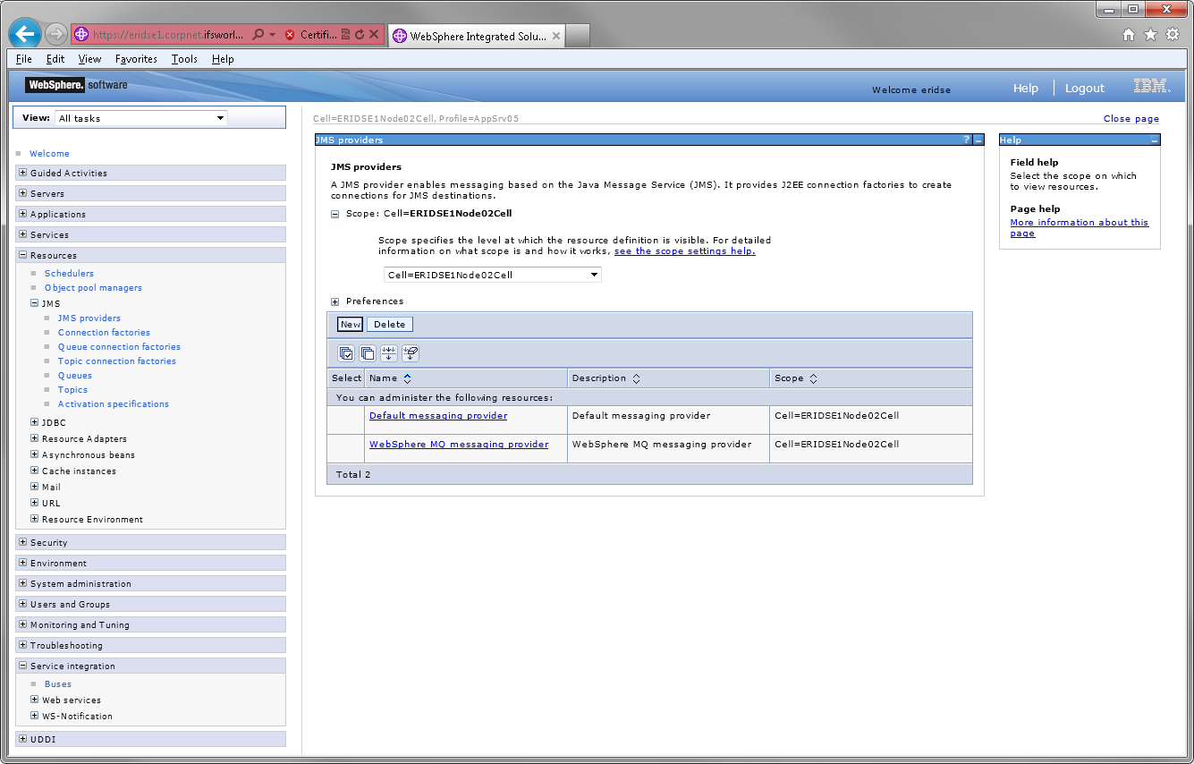 Manually Configure WebSphere for Extended Server