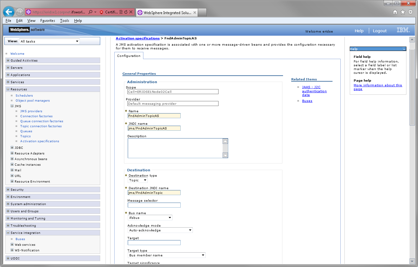 Manually Configure WebSphere for Extended Server