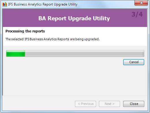 IFS BA Report Upgrade Utility