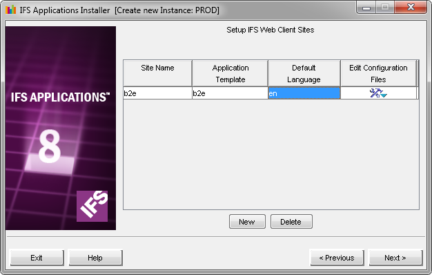 IFS Web Client Configuration